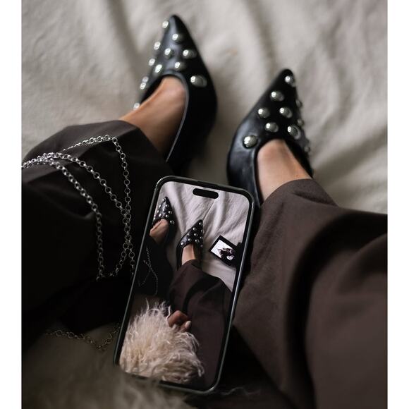 RARE!!! ZARA Embellished Slingbacks NWT - Picture 4 of 16